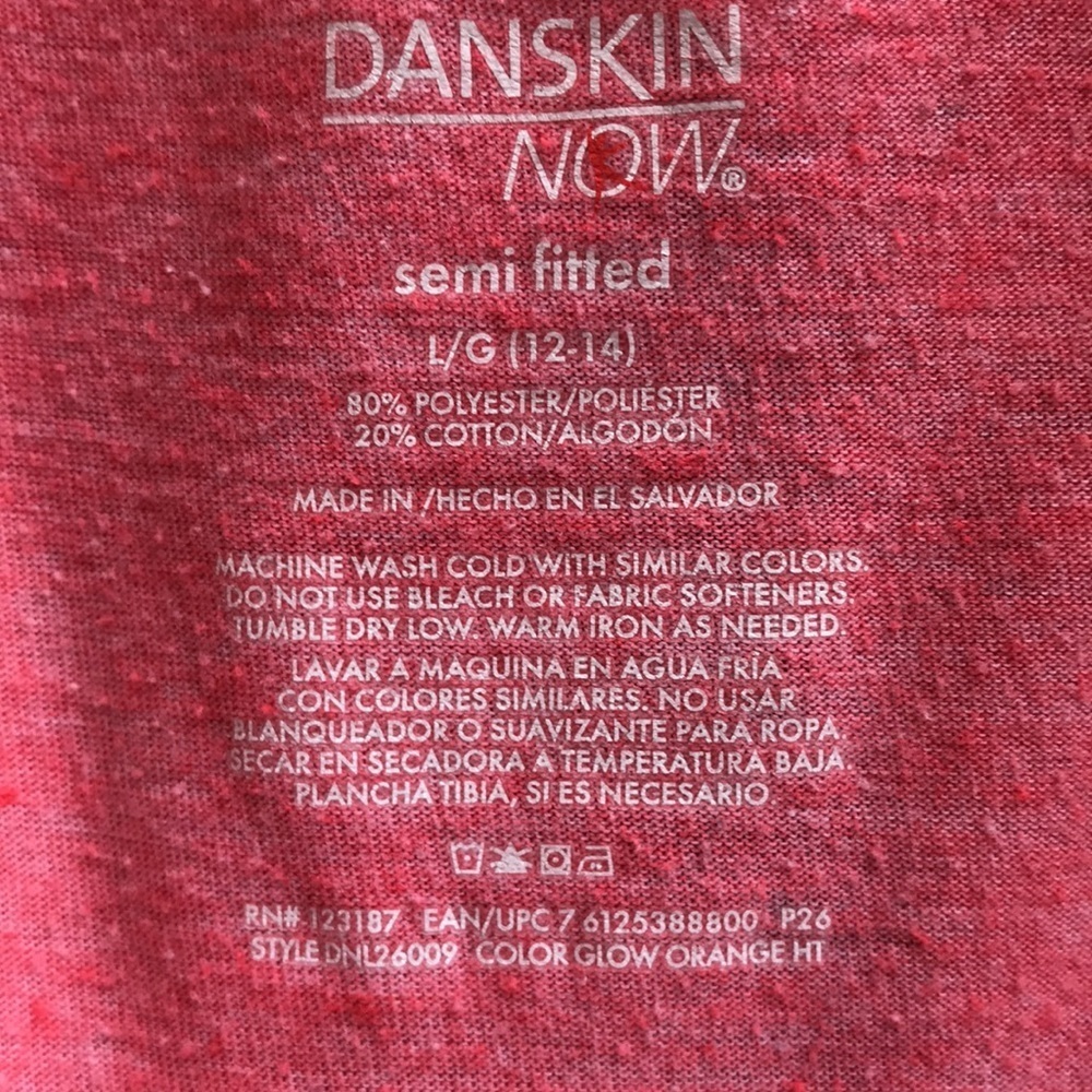 Danskin Now semifitted orange/white heather tee - Picture 7 of 7